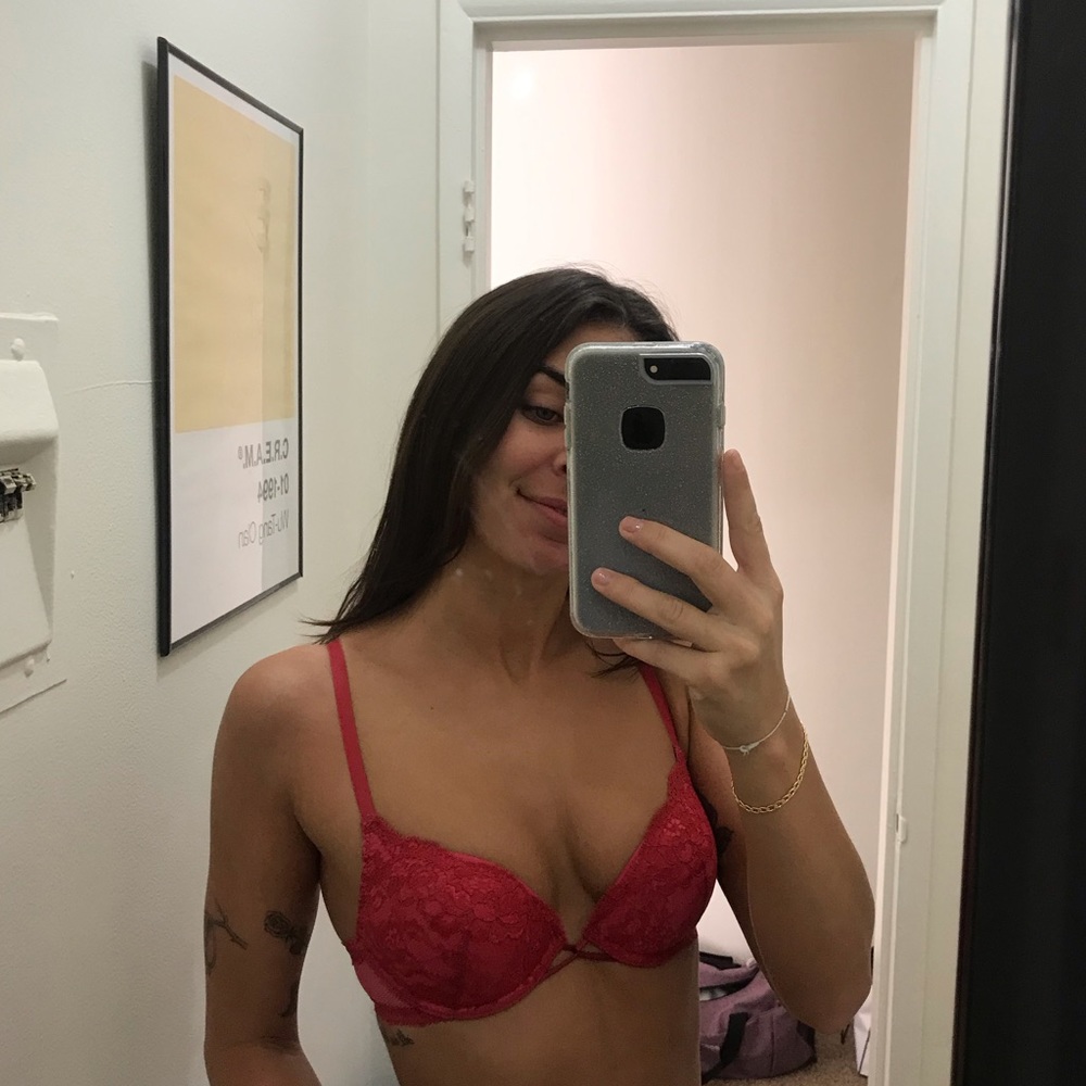 Adore me red lace up up! Adds two cup sizes 34 a